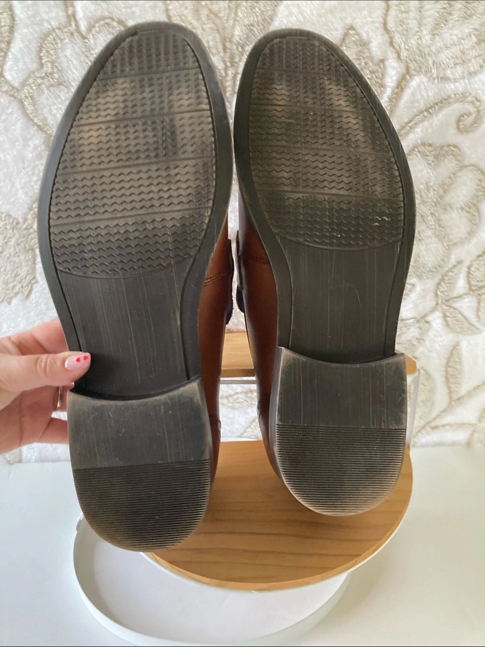 Steve Madden Tan/Brown Leather Slip-On Penny Loafers